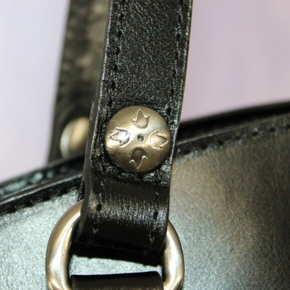 Patricia Nash Floral Print Leather Trim Tote Bag Black Tan Zip Top NWOT - Picture 10 of 13